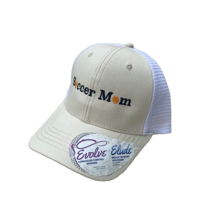 Soccer Mom Infinity Trucker Hat - Natural/White