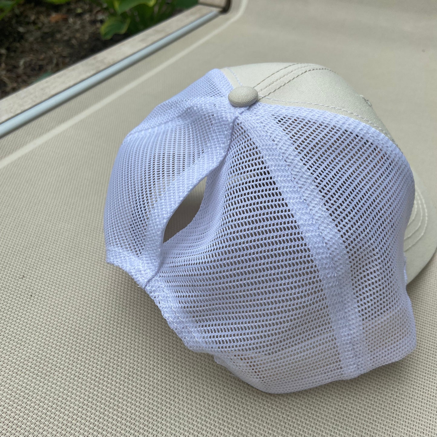Soccer Mom Infinity Trucker Hat - Natural/White