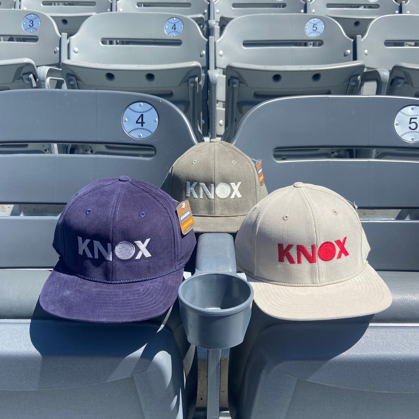 One Knox KNOX Logo Hometown Heroes Snap Back Corduroy Hat - Olive
